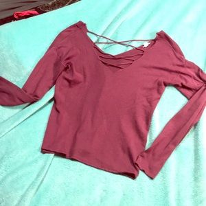 Maroon long sleeved sweater